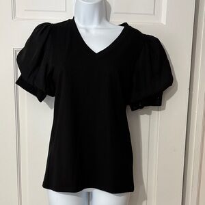 AZI Black Puff Sleeve Top xs